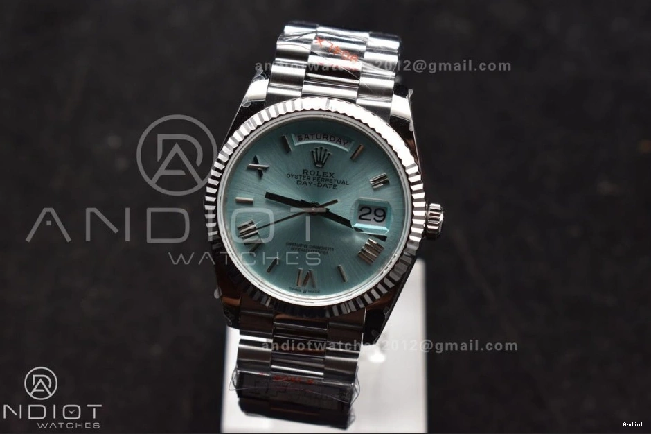 Light Steel vr3255 (Gain SS V5 Best 685 DayDate QF Bracelet Dial President Blue Roman 36 Edition Weight) 904L SunProtective on 0705